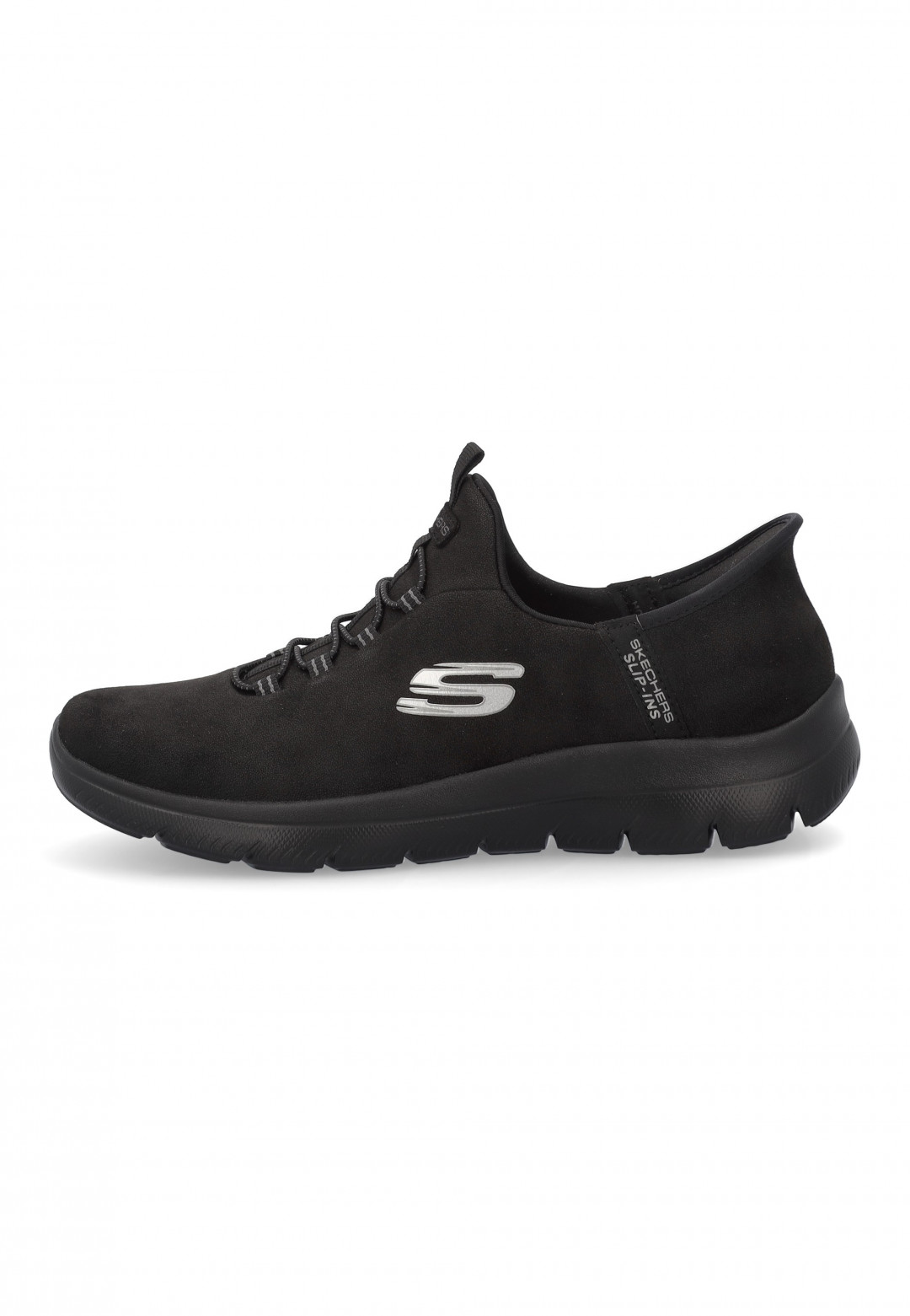 SCARPA SKECHERS Sneakers slip-on da donna nera.