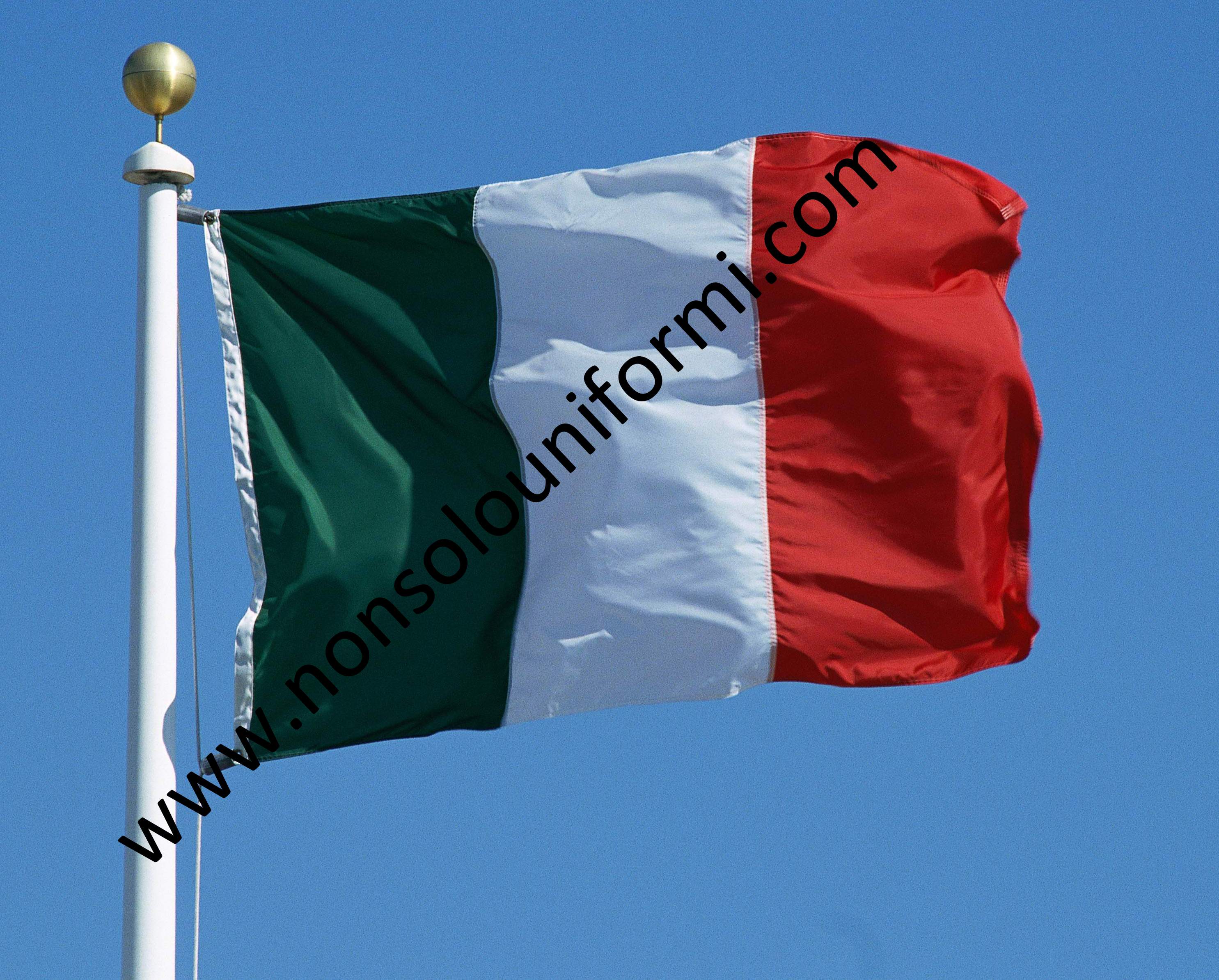 Bandiera Italia tricolore rettangolare grande da cucire da